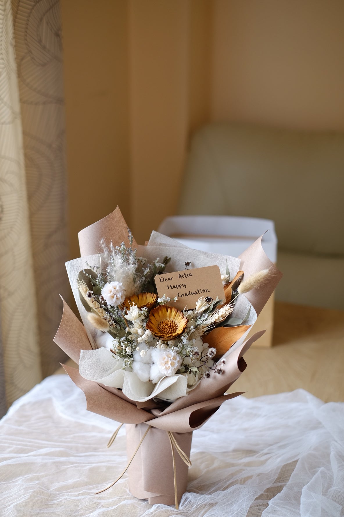 純白色系・乾花花束